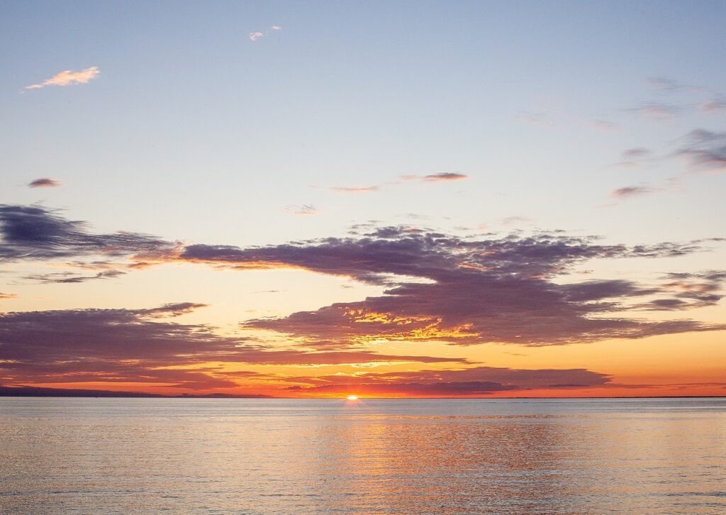 sunset, ephraim, ephraim wisconsin, wisconsin, door county, door county wisconsin, tourism, sky, clouds, evening, seascape, setting, setting sun, sun, water, scene, nature, calm, lake, lake michigan, door county, door county, door county, door county, door county
